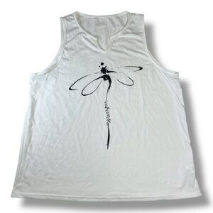 White tank top women’s L with firefly NWOT